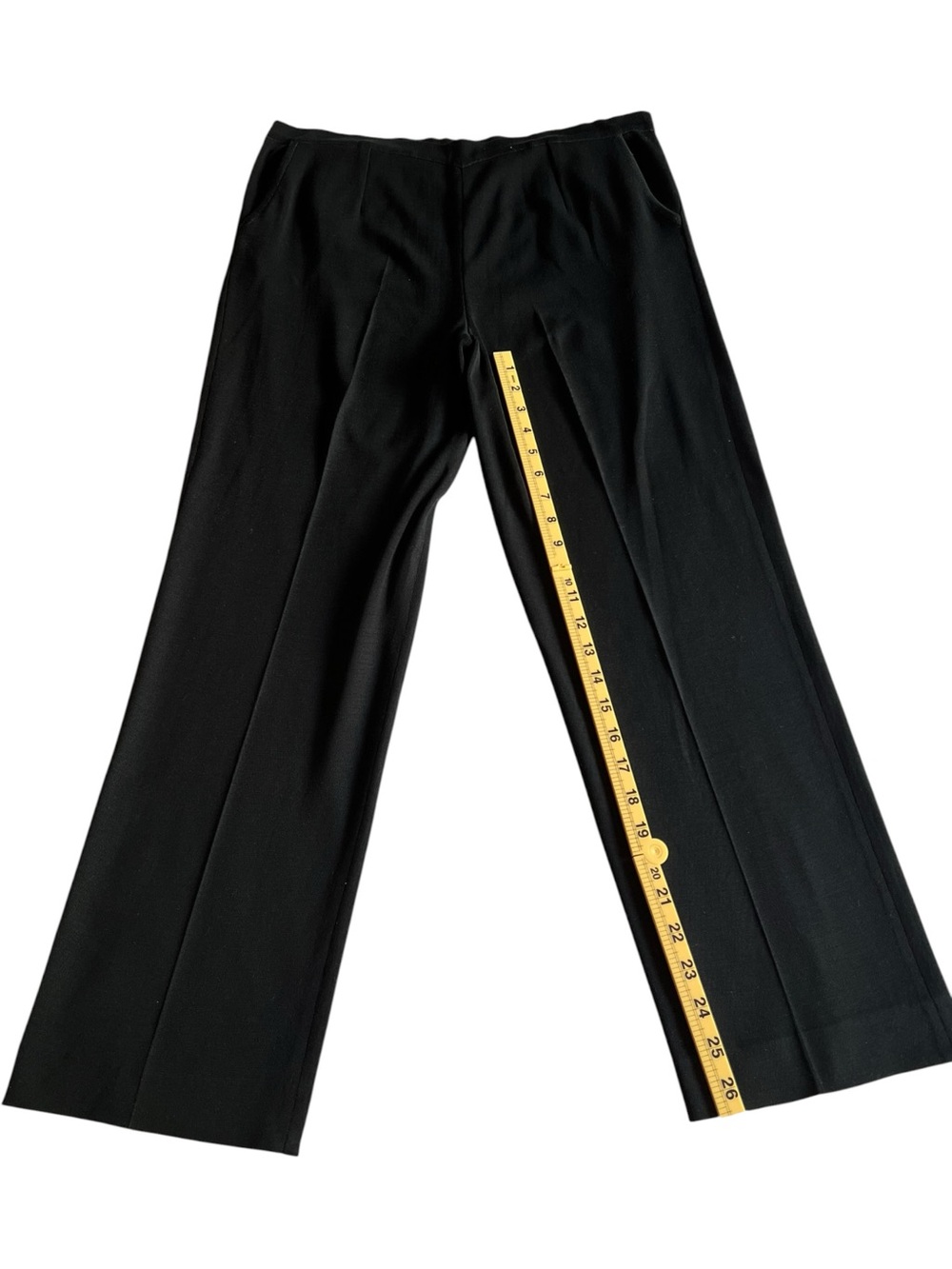 Ming Wang Black Knit Wide Leg Pants Women’s Large - Picture 5 of 9